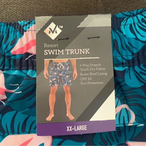 Men’s Flamingo Swim Trunks with Boxer Brief Liner Size XXL. NEW! - Picture 3 of 6